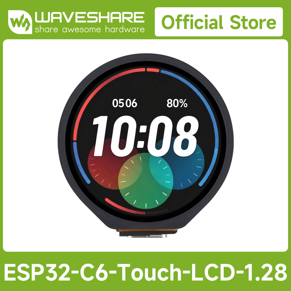 Esp32 C6 - บอร์ดพัฒนา ESP32-C6 พร้อมหน้าจอสัมผัส LCD ขนาด 1.28