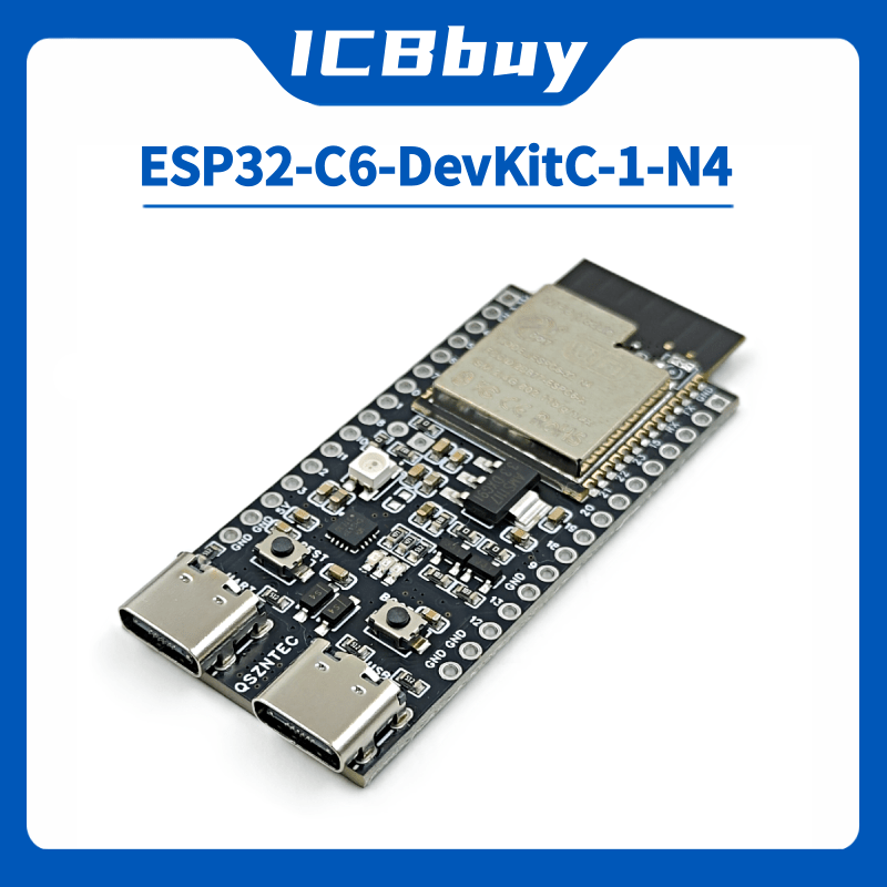 Esp32 S2 - บอร์ด ESP32-C6-DevKitC-1 ชิปประมวลผล ESP32-C6 รองรับ WIFI6