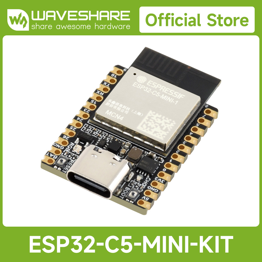 Esp32 Development Board - บอร์ดพัฒนา Waveshare ESP32-C5 Mini Dual-band Wi-Fi