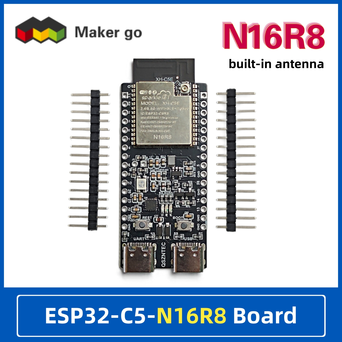 Esp32 Uart Module - บอร์ดพัฒนา ESP32-C5-N16R8 รองรับ Wi-Fi 6 แบบดูอัลแบนด์