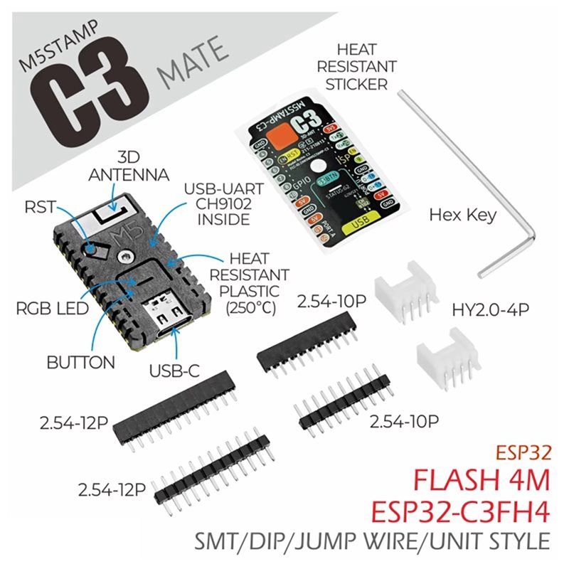 AS95-ESP32-C3 บอร์ดพัฒนา M5sta - Esp32 Wifi Bluetooth Module บทวิจารณ์และราคา