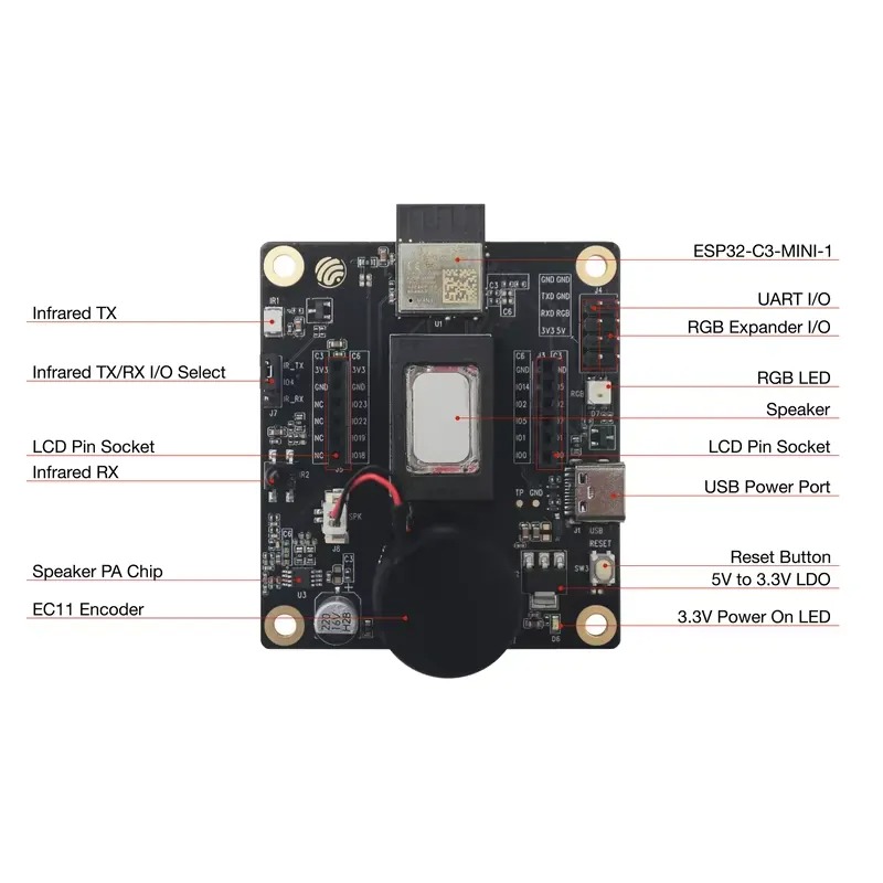 บอร์ดพัฒนา ESP32-C3-LCDkit หน้ - Esp32 บทวิจารณ์และราคา