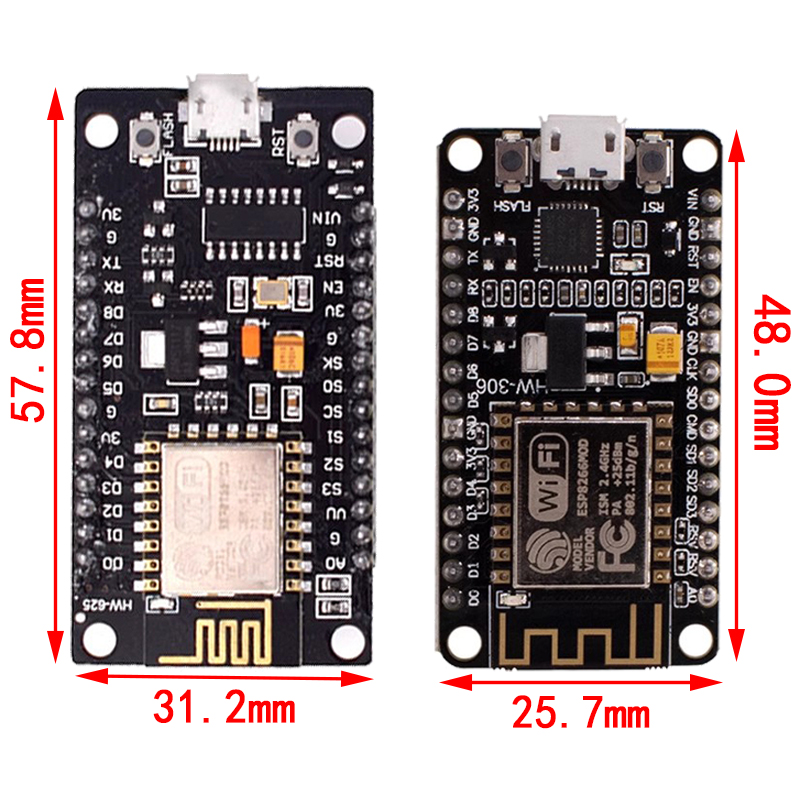 โมดูลไร้สาย CH340/CP2102/CH910 - Esp8266 Nodemcu บทวิจารณ์และราคา